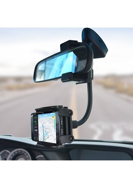 Araba Dikiz Aynası Hortum Braketi Cep Telefonu Klip Evrensel Navigasyon Braketi (Yurt Dışından)