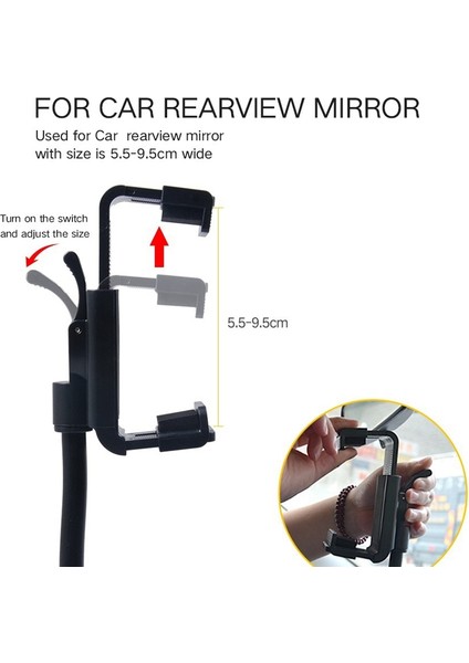 Araba Dikiz Aynası Hortum Braketi Cep Telefonu Klip Evrensel Navigasyon Braketi (Yurt Dışından) indirimleri