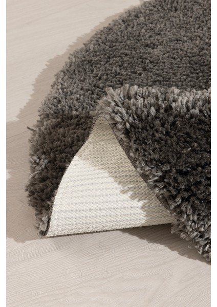 Douro Shaggy Banyo Paspası Füme Kaydırmaz Taban Daire 80 x 80 cm modelleri
