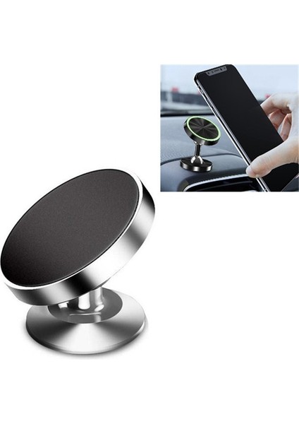 Parça Araç Telefonu Tutucu Alaşım Manyetik Evrensel Çift Bilyalı Dönen Araç Telefonu Tutucu, Renk: Gümüş (Yurt Dışından) indirimleri