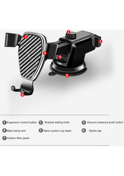 Evrensel Araba Kontrol Paneli/ön Cam Montaj Teleskopik Kol Telefon Gps Tutucu Braketi (Yurt Dışından) fırsatları