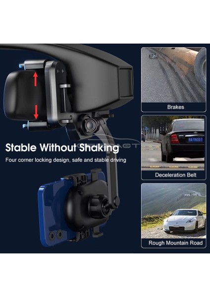 Geepact Araç Telefonu Tutucu Çok Fonksiyonlu Araç Güneşlik Telefon Montajı 360° Dönebilen Stand Araç Braketi Dikiz Aynası Klip Araba Cep Telefonu Braketi (Yurt Dışından) fırsatları