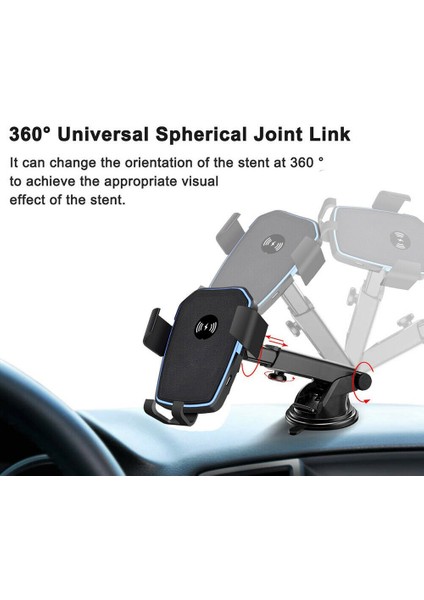 Qi Kablosuz Hızlı Şarj Araç Şarj Cihazı Montaj Tutucu Cep Telefonu Için 2'si 1 Arada Stand (Yurt Dışından) indirimleri