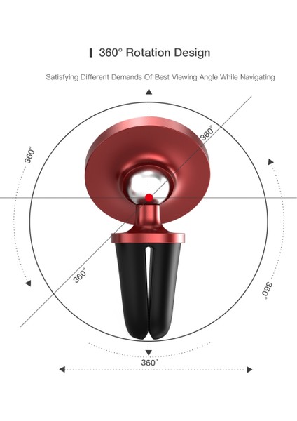 Caseme Evrensel 360 Derece Döndürme Manyetik Araç Hava Çıkışı Havalandırma Dağı Telefon Tutucu, Iphone, Galaxy, Sony, Lenovo, Htc, Huawei ve Diğer Akıllı Telefonlar Için (Yurt Dışından) fırsatları