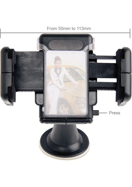 Evrensel 360 Derece Dönebilen Vantuz Araç Tutucu / Masaüstü Standı, Iphone, Galaxy, Sony, Lenovo, Htc, Huawei ve Diğer Akıllı Telefonlar Için Genişlik: 5,1 cm - 10,5 cm (Yurt Dışından) indirimleri