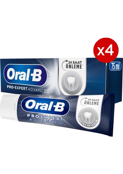 Oral-B pro-Expert Advanced Ekstra Beyazlık Diş Macunu 75 Ml X 4