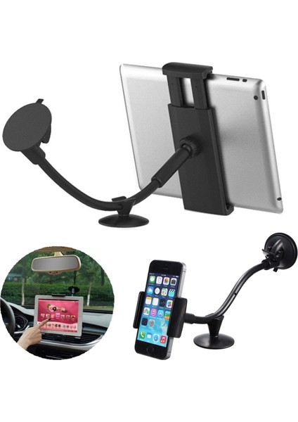 Lp-3n Araç Ön Camı Emme Kaidesi Braketi Esnek Kol Evrensel Tutucu 4-13 Inç Akıllı Telefon/tablet Için (Yurt Dışından) indirimleri