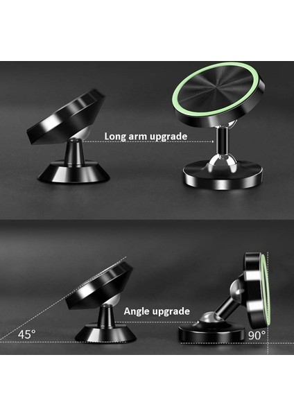 Parça Araç Telefonu Tutucu Alaşım Manyetik Evrensel Çift Bilyalı Dönen Araç Telefonu Tutucu, Renk: Buzlu Gümüş (Yurt Dışından) fiyatları