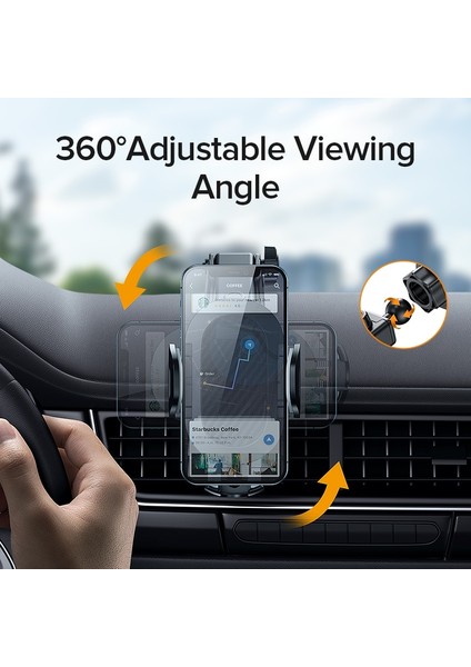 [yeni Ürün] Getıhu Araç Telefonu Tutucu 360° Ön Cam Mobil Hücre Desteği Akıllı Telefon Evrensel Montaj Standı Iphone 12 11 7 8 Samsung Huawei (Yurt Dışından) modelleri