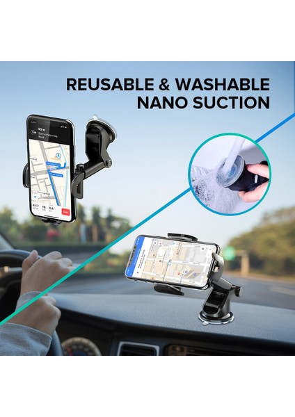 [yeni Ürün] Getıhu Araç Telefonu Tutucu 360° Ön Cam Mobil Hücre Desteği Akıllı Telefon Evrensel Montaj Standı Iphone 12 11 7 8 Samsung Huawei (Yurt Dışından) fırsatları