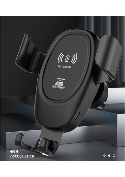 Araç Cep Telefonu Kablosuz Şarj 10W Hızlı Şarj Hava Çıkışı Navigasyon Braketi Android ve Apple Için Uygun Siyah (Yurt Dışından) fiyatları