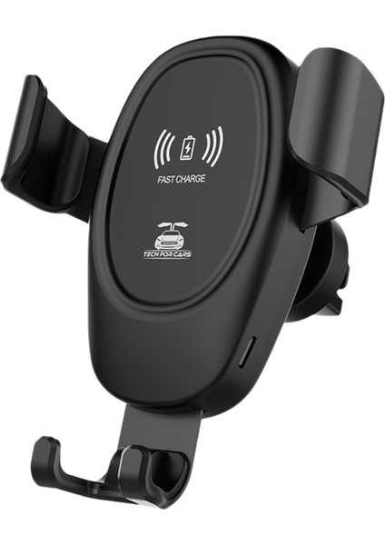 Araç Cep Telefonu Kablosuz Şarj 10W Hızlı Şarj Hava Çıkışı Navigasyon Braketi Android ve Apple Için Uygun Siyah (Yurt Dışından) modelleri