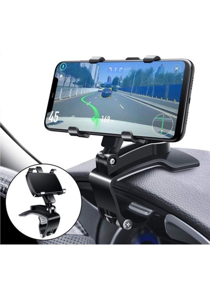 [rongcai] Yenı Dashboard Araç Telefonu Tutucu 360° Döndürme Evrensel Cep Telefonu Araba Sabitleme Kıskacı Standı 360 Derece Araç Navigasyon Braketi (Yurt Dışından)