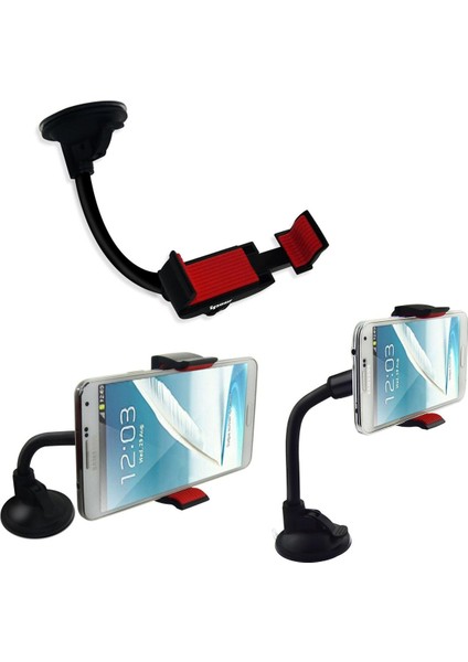 Mobil Parçalar 360° Dönebilen Araç Telefonu Tutucu Siyah Tüm Telefonlar Için Sabit Stand Desteği (Yalnızca 1 Adet Telefon Tutucu) (Yurt Dışından)