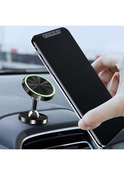 Parça Araç Telefonu Tutucu Alaşım Manyetik Evrensel Çift Bilyalı Dönen Araç Telefonu Tutucu, Renk: Mat Siyah (Yurt Dışından) indirimleri
