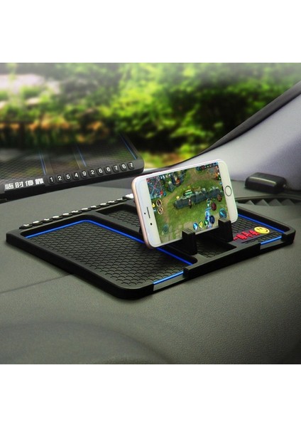 Araç Içi Araç Çok Fonksiyonlu Gösterge Paneli Depolama Pedi Araç Telefonu Braketi Durdurmalı Kaymaz Ped, Stil: Stereo Mavi Daire (Yurt Dışından) fiyatları