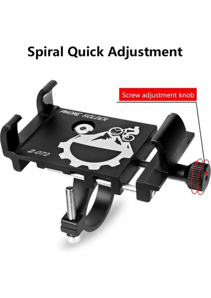 Bisiklet Telefon Tutucu Cnc Motosiklet Gidonu Cep Telefonu Destek Braketi Alüminyum Alaşımlı 360 Rotasyon Mtb Yol Bisikleti Aksesuarları (Yurt Dışından)