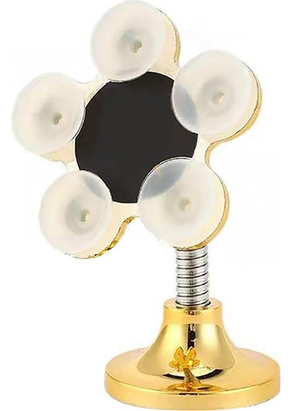 360 Derece Dönen Çiçek Şekli Araba Ev Emme Cep Telefonu Tutucu Braketi (Yurt Dışından)