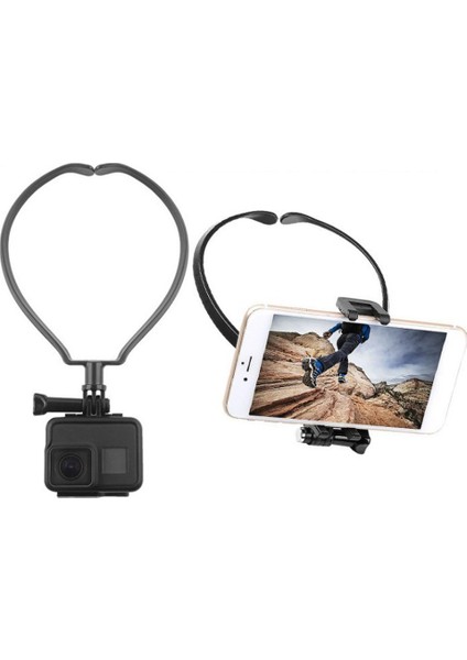 Gopro Için Tembel Boyun Telefon Standı Tutucu Giyilebilir Akıllı Telefon Montaj Braketi (Yurt Dışından)