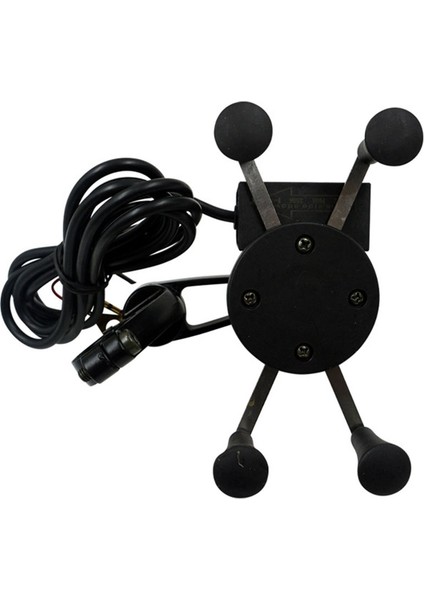 Evrensel Motosiklet Cep Telefonu Tutucu Montaj Kelepçesi USB Şarj Ayarlanabilir 360 Derece Dönebilen (Yurt Dışından) fırsatları