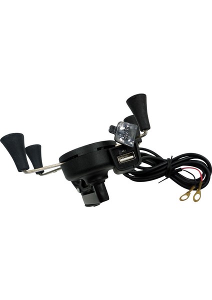Evrensel Motosiklet Cep Telefonu Tutucu Montaj Kelepçesi USB Şarj Ayarlanabilir 360 Derece Dönebilen (Yurt Dışından) indirimleri
