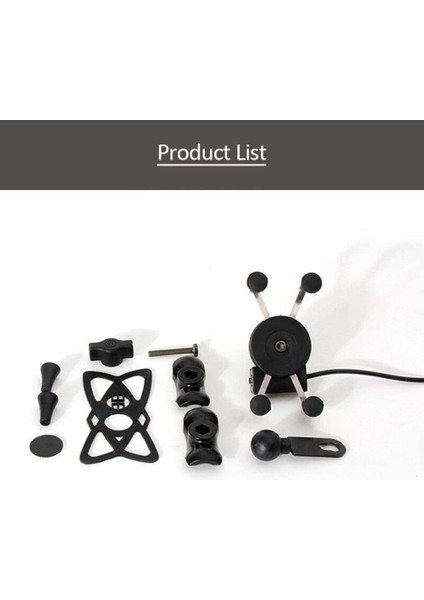 Evrensel Su Geçirmez Braket Motosiklet Motosiklet Telefon Tutucu Ayna Montaj Kelepçesi + USB Hızlı Şarj Cep Telefonu Aksesuarları (Yurt Dışından) indirimleri