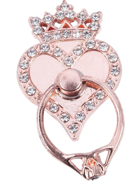 Taç Kalp Araba Evrensel Moda Tutucu Standı Parmak Yüzük Dağı Gül Altın (Yurt Dışından) fiyatları