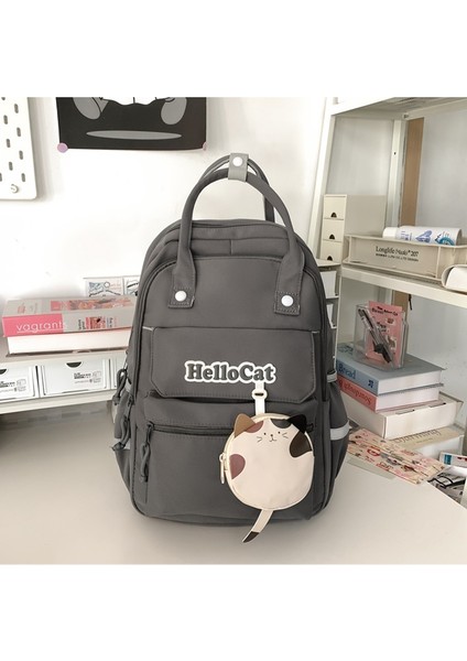 Sevimli Öğrenci Okul Kore Versiyonu Çok Yönlü Taze Üniversite Tarzı Büyük Kapasiteli Ortaokul Öğrencisi Sırt Çantası (Yurt Dışından)