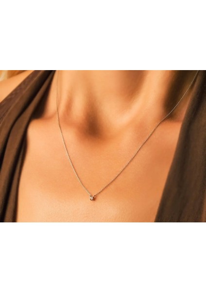 0.07 Ct. Minimal Pırlanta Kolye