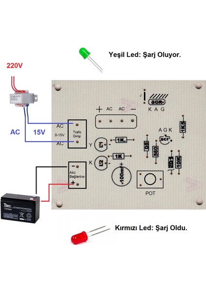 12V Akü Şarj Devresi - Demonte(Montesiz)