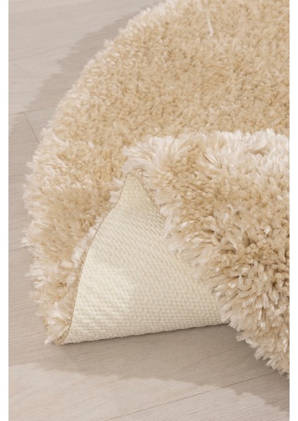 Douro Shaggy Banyo Paspası Bej Kaydırmaz Taban Daire 80 x 80 cm modelleri