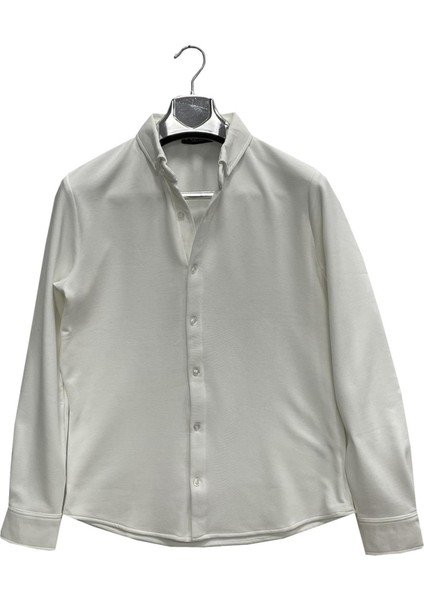 Gewer Uzun Kol Slim Fit Polarlı Erkek GÖMLEK-7044