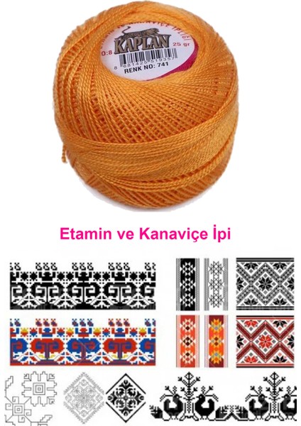 Etamin ve Kanaviçe Ipi 8 No Kod/renk: 741 - Royaleks