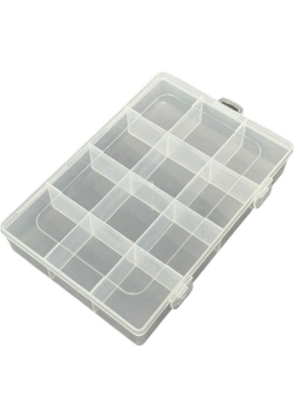3 Adet - 12 Bölmeli Kolye, Yüzük, Takı Düzenleyici Organizer Plastik Şeffaf Kutu 13 x 19 x 3.5 cm modelleri