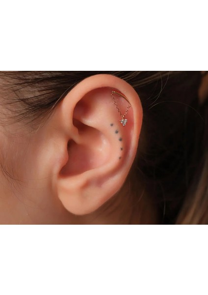 Vole 0,03ct Pırlanta Piercing-Tragus