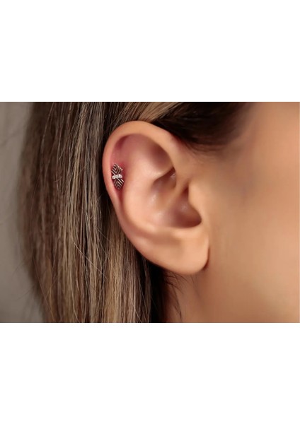 Alatus 0,02ct Pırlanta Piercing-Tragus