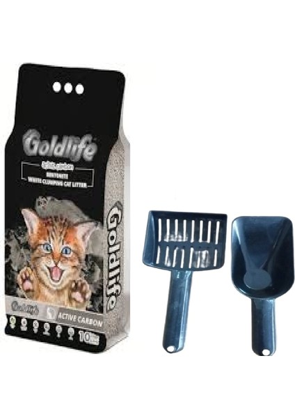 Kedi Kumu 10 Litre + Kedi Kum Küreği+Kedi Mama Küreği