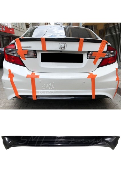 Honda Civic Fb7 (2012-2016) Modulo Arka Ek-Difüzör (Plastik) Boyasız Fb7 Arka-Difizör-Bodykit-Ek