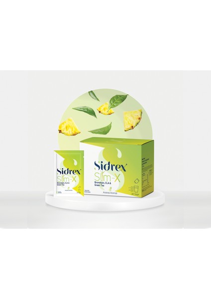 Sıdrex Slm-X Bromelain, Cla Ve Yeşilçay Ekstresi İçeren Takviye Edici Gıda 30 Saşe