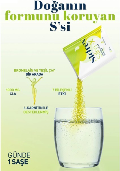 Sıdrex Slm-X Bromelain, Cla Ve Yeşilçay Ekstresi İçeren Takviye Edici Gıda 30 Saşe fırsatları
