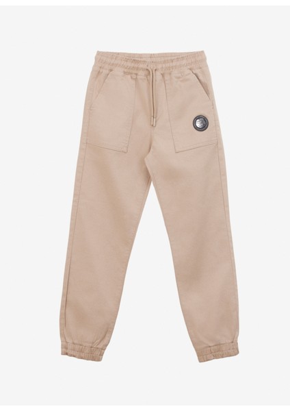 Bağlamalı Bel Lastikli Paça Deve Tüyü Erkek Çocuk Pantolon D4WB-PNT3310