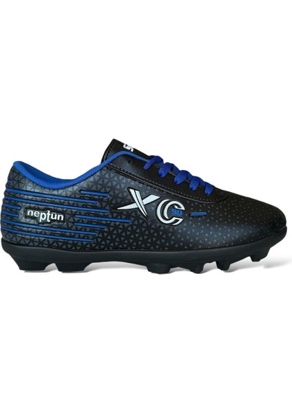 Erkek Krampon Dişli Futbol Ayakkabısı SİYAH - MAVİ
