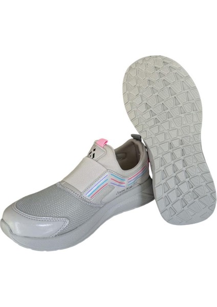 Çocuk Lastikli Spor Ayakkabı Gri-Pembe