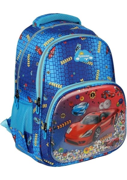 Araba Kabartmalı Ilkokul Sırt Çantası Seti (5 Parça) fırsatları