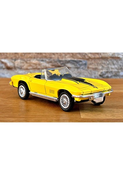 1:43 Ölçekli Lisanslı Metal Retro Amerikan Arabaları - 1967 Chevrolet Corvette - 10 cm
