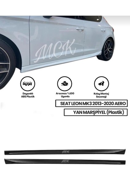 Seat Leon Mk3 2013-2020 Aero Marşpiyel (Çift) (Plastik)