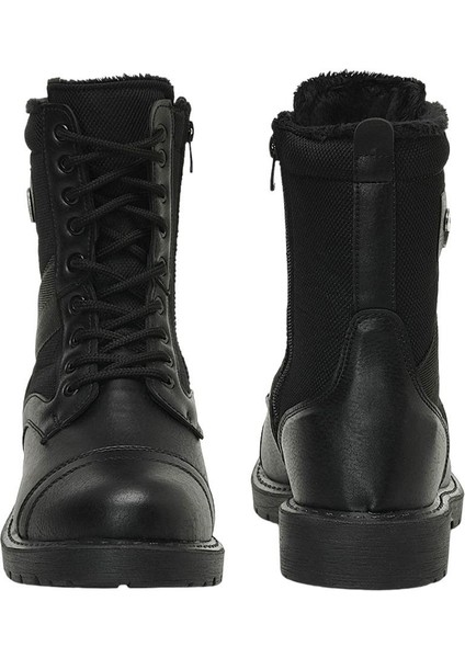 Erkek Su ve Soğuğa Dayanıklı Fermuarlı çi Kürklü Bot SİYAH indirimleri