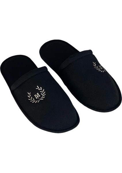 Kışlık Erkek Ev Terliği Siyah - Beyaz modelleri