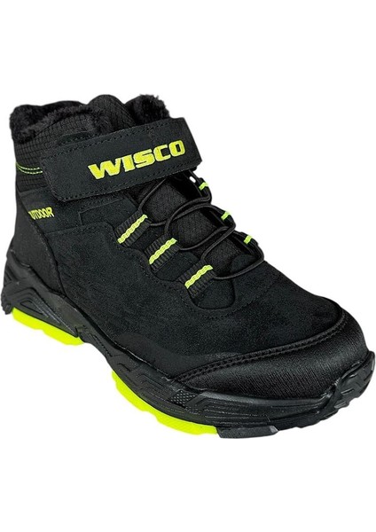 Cırtlı Içi Yünlü Soğuk Geçirmez Outdoor Günlük Çocuk Bot Siyah - Sarı fiyatları