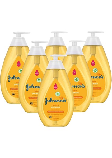 Johnson's Baby Bebek Şampuanı 750 ml 6 Lı Ekonomik Paket